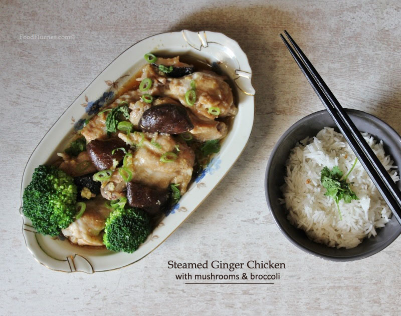 Steamed Ginger Chicken with Mushrooms and Broccoli copy